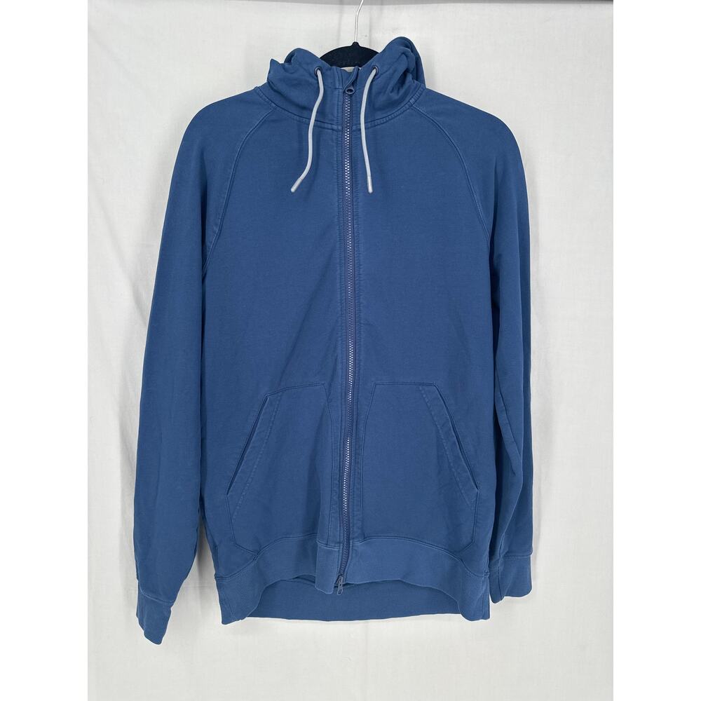 Myles Apparel Hoodie Mens Large Navy Blue Zip Pockets Stretch Performance